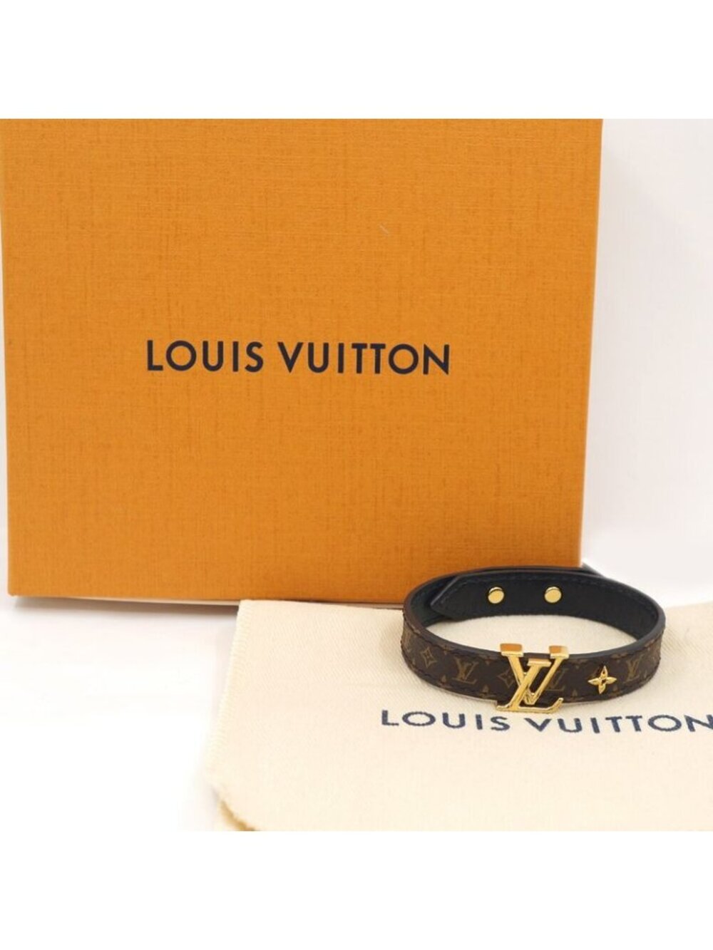 Louis Vuitton Bracelet LV Iconic 17 Brown Monogram Gold - Picture 10 of 10